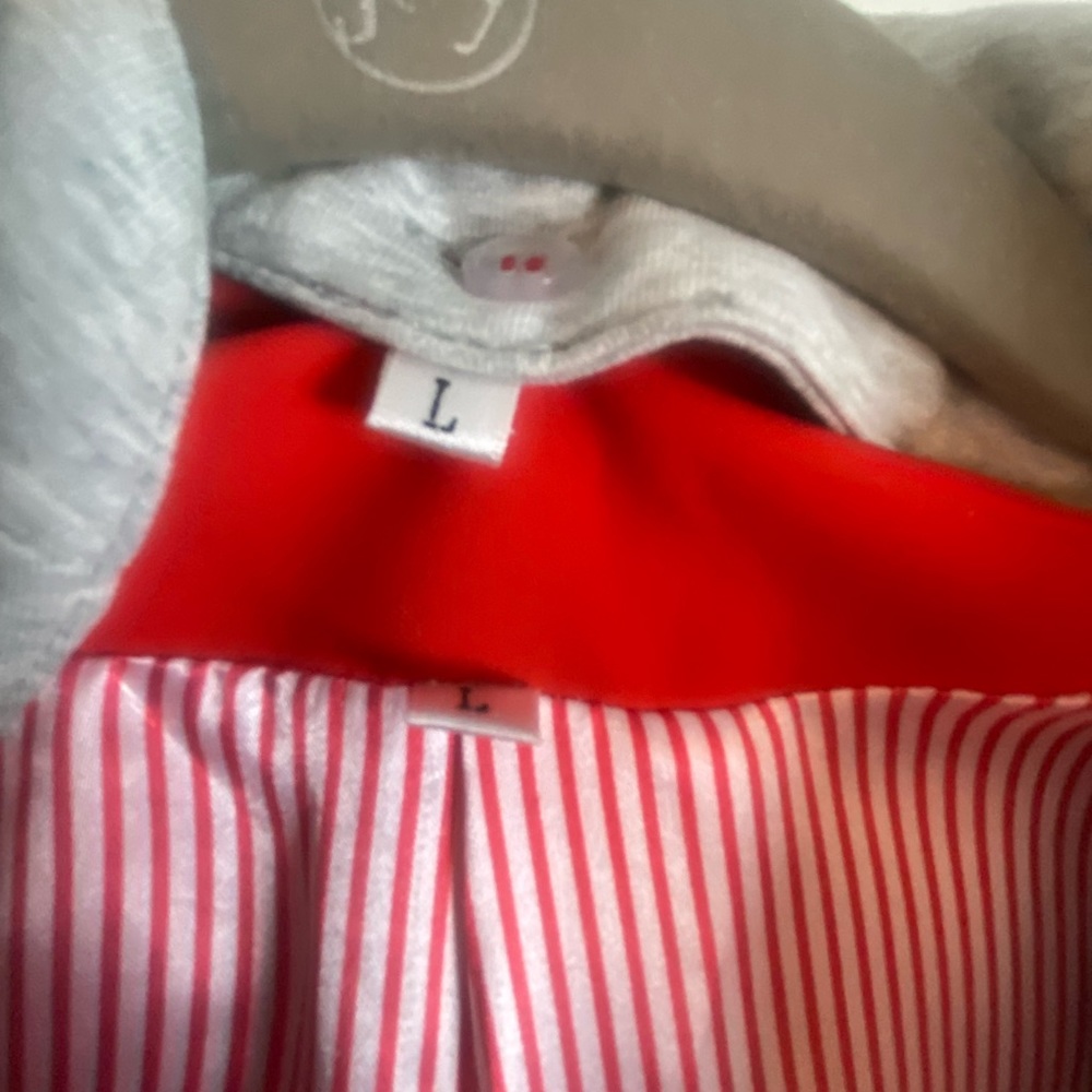 ❤️ NWOT Orange blazer with detachable gray hood - Picture 4 of 6